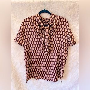 ZARA Oval- Print Blouse Size S